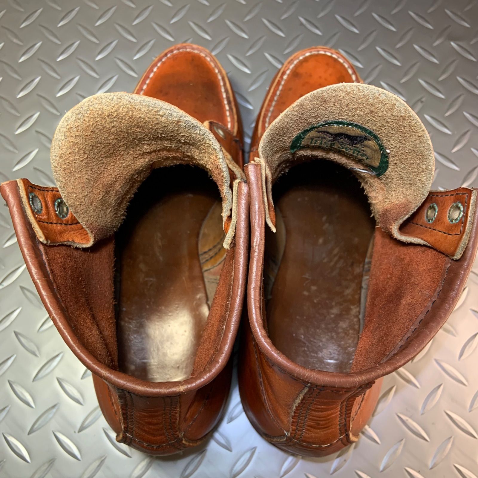 ☆REDWING 875 裏半円犬タグ 1991年製 US7E JP25㎝ VINTAGE レッド  