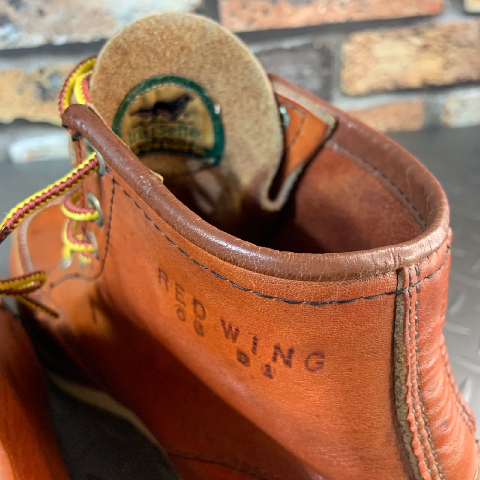 ☆REDWING 875 裏半円犬タグ 1991年製 US7E JP25㎝ VINTAGE レッド  