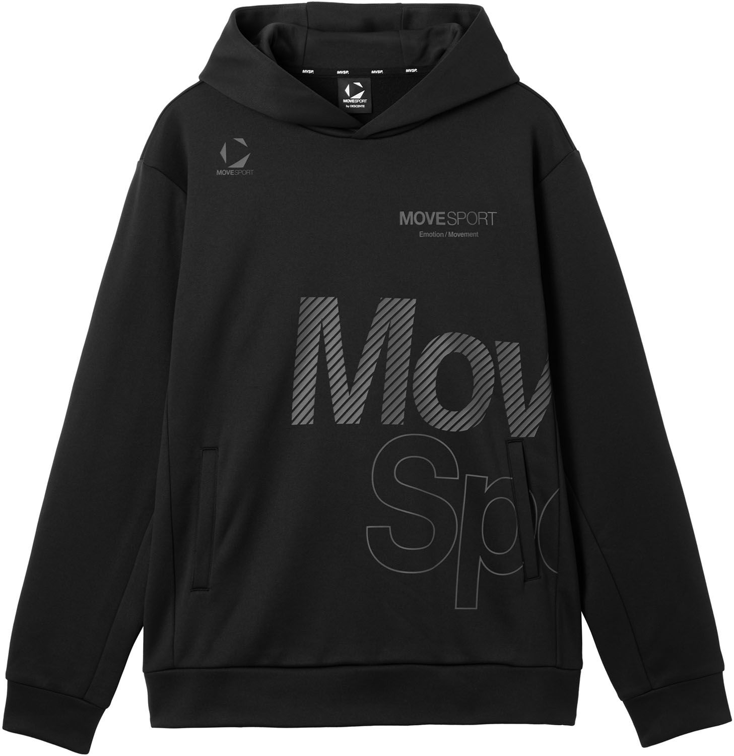 ムーブスポーツ MOVESPORT ビックロゴ 裏起毛スウェットフーディー ST5FSW42M GY00 グレー