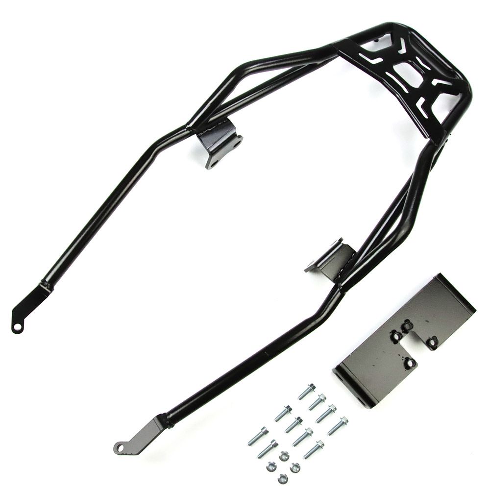 カワサキ対応 オートバイリア荷台ラック Ninja400 2018-2025 社外カスタム用 アルミ合金製 リア キャリア 荷物ラック ブラック