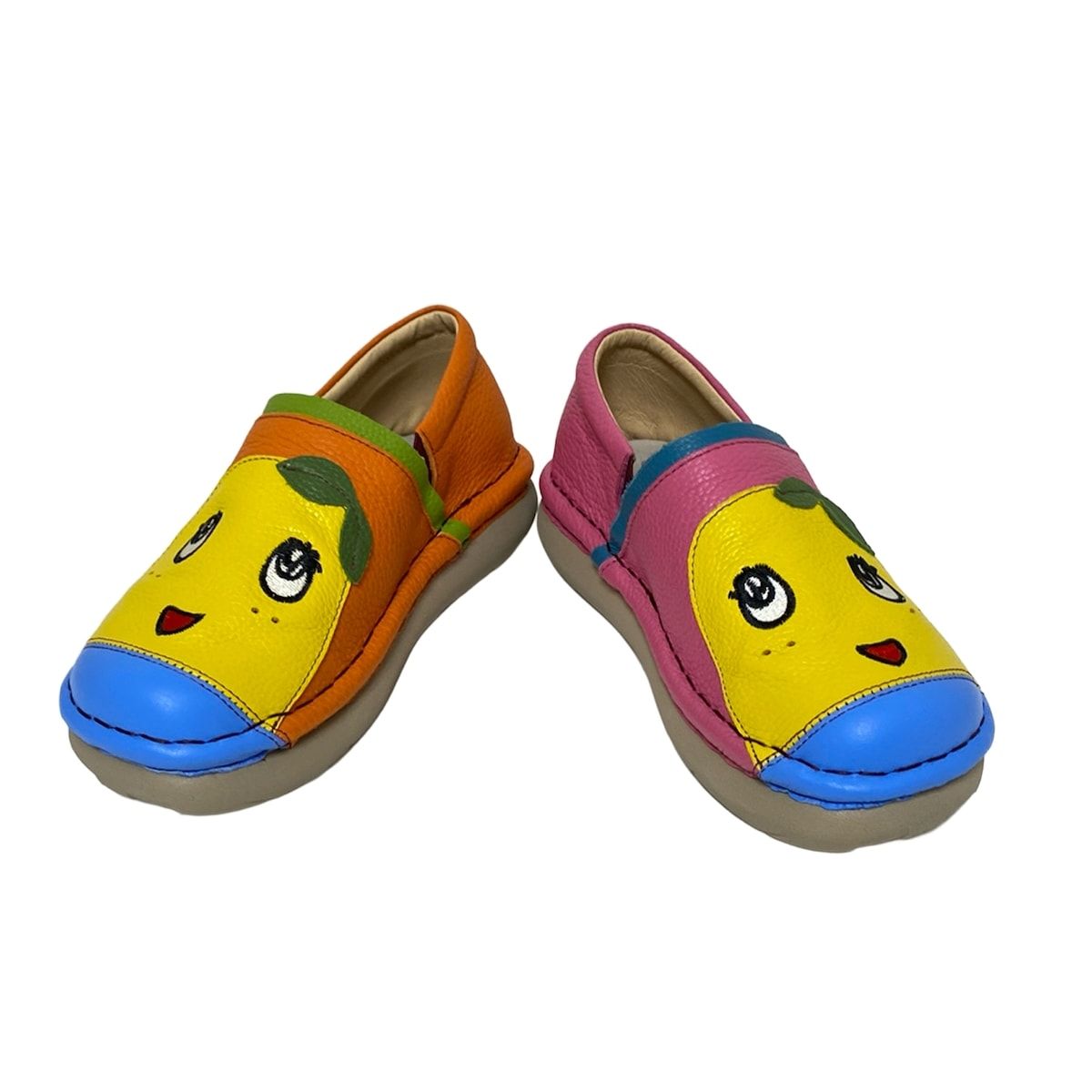 Estacion エスタシオン スリッポン SS レディース - ピンク×オレンジ×マルチ ふなっしー レザー