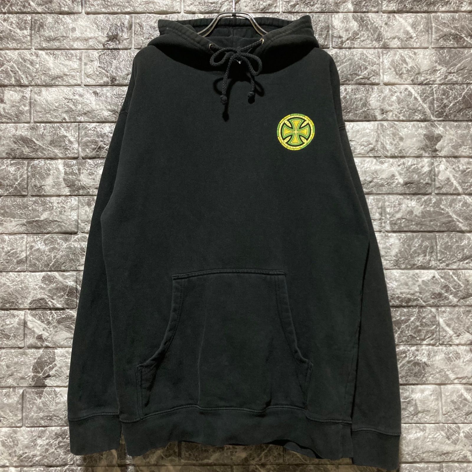 INDEPENDENT パーカー BLACK インディペンデント アイアンクロス