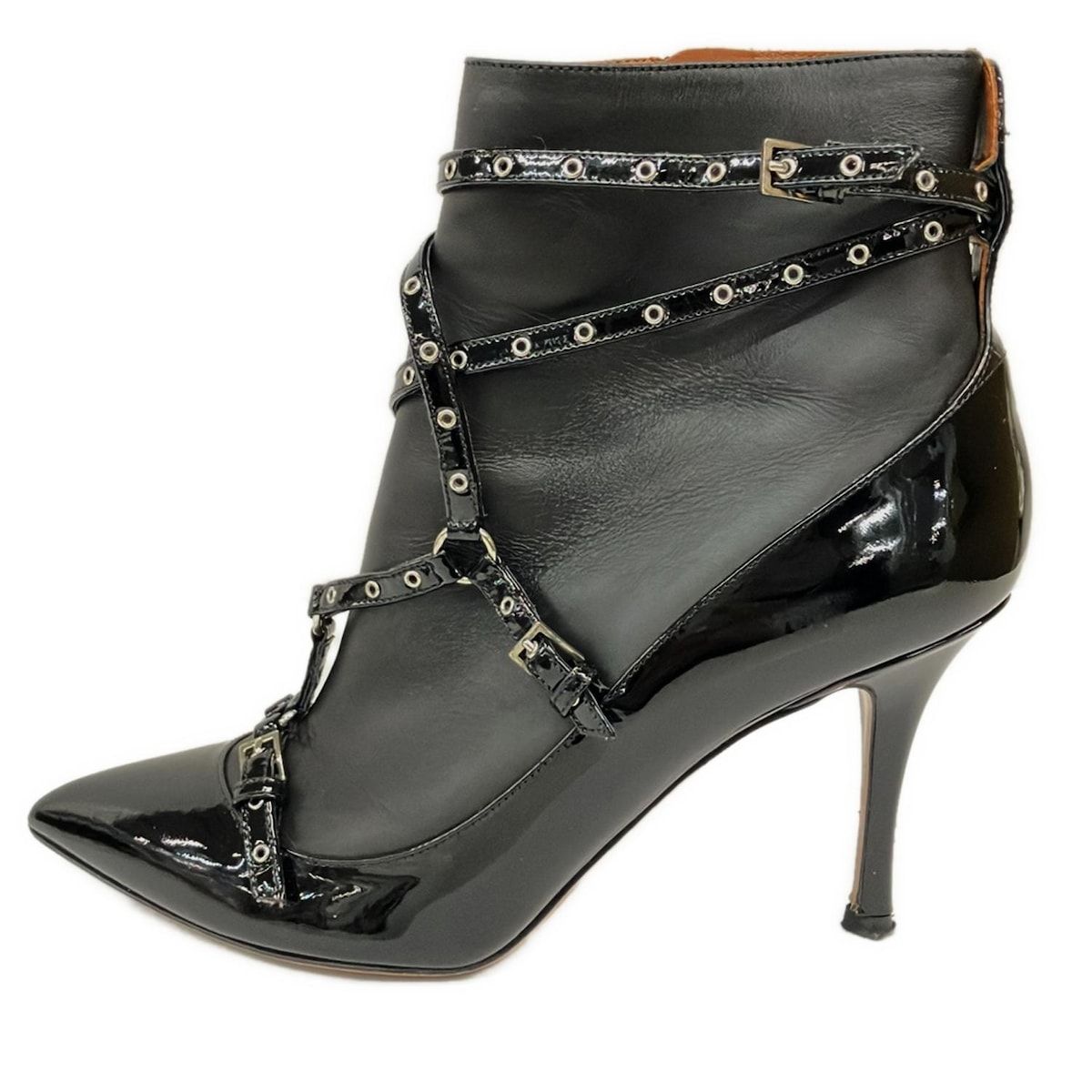 バレンチノガラバーニ ショートブーツ 37 レディース - 黒 レザー