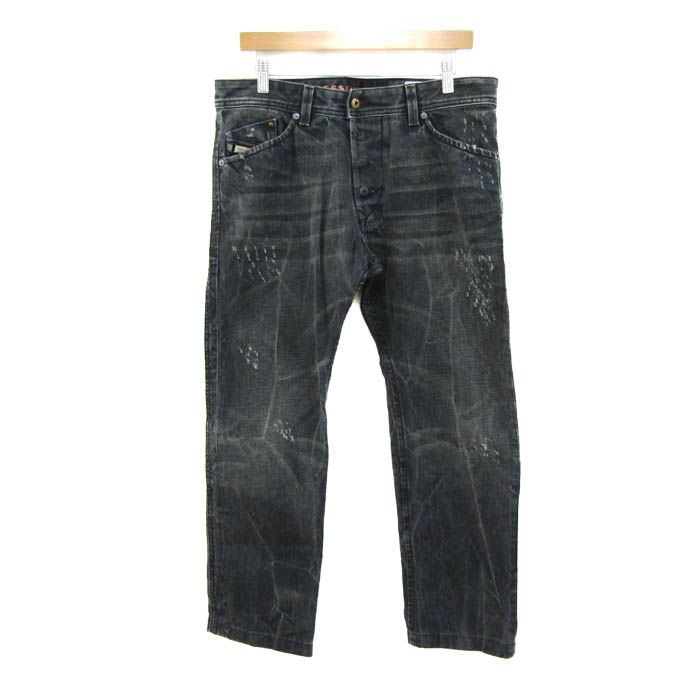 ディーゼル デニムパンツ ジーンズ ジーパン コットン ブランド ボトムス メンズ W34 L30サイズ ダークグレー DIESEL