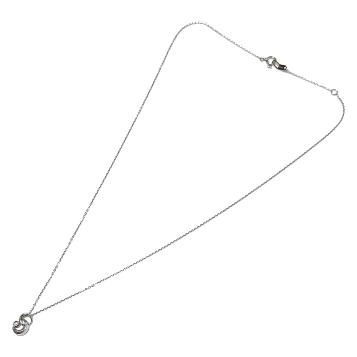 STAR JEWELRY スタージュエリー ネックレス K 10 WG×ダイヤモンド １Pダイヤ|0.01カラット