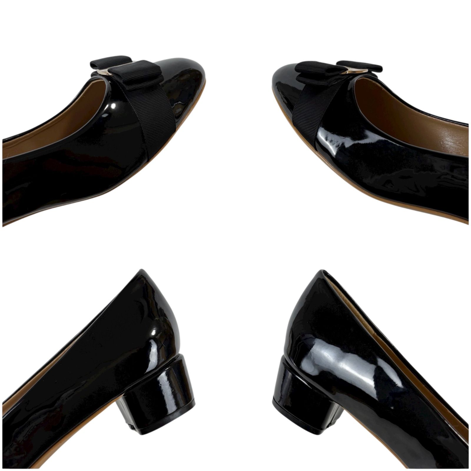 パンプス パテントレザー