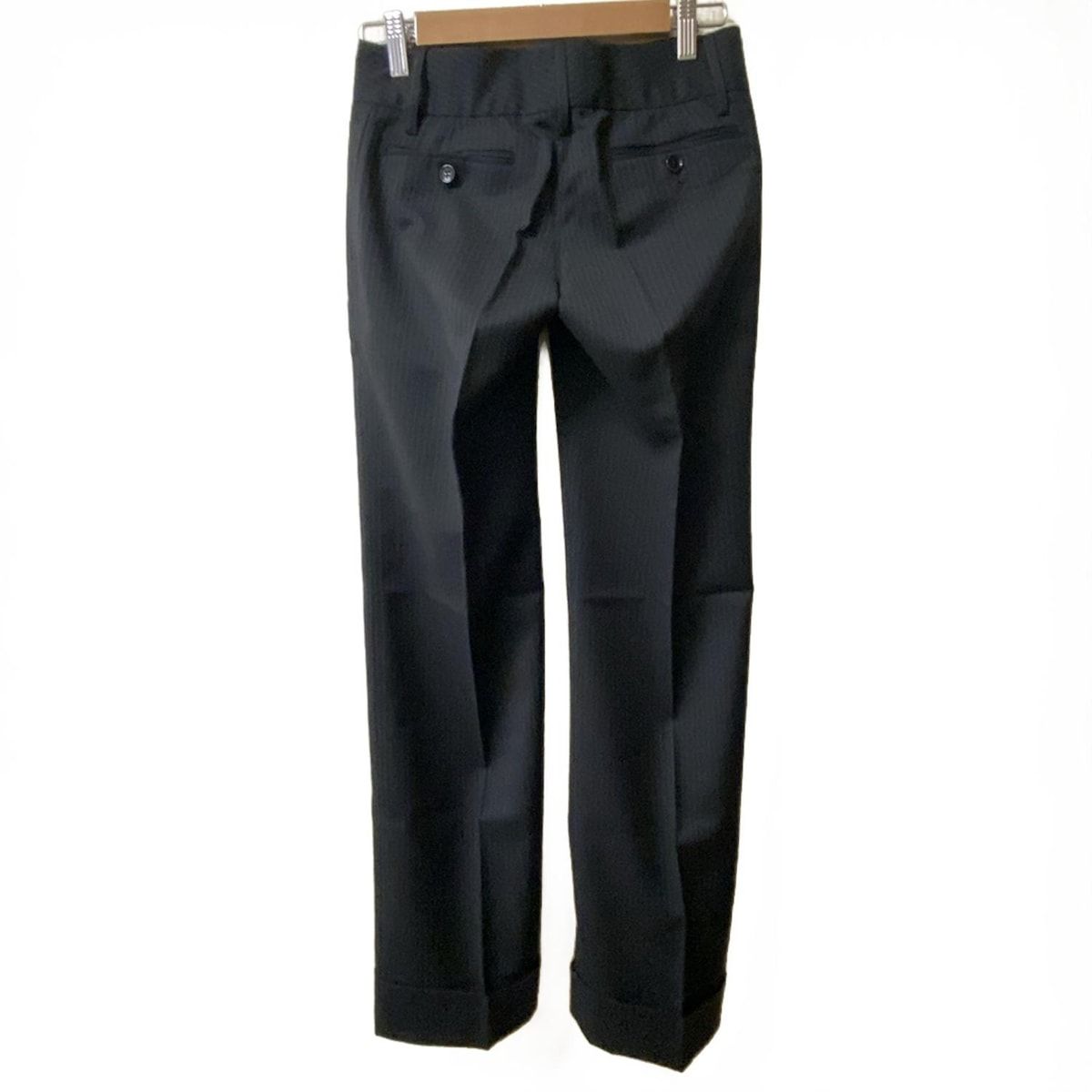 DOLCE-GABBANA ドルチェアンドガッバーナ パンツ サイズ36 S レディース - ダークネイビー×グレー フルレングス|ストライプ