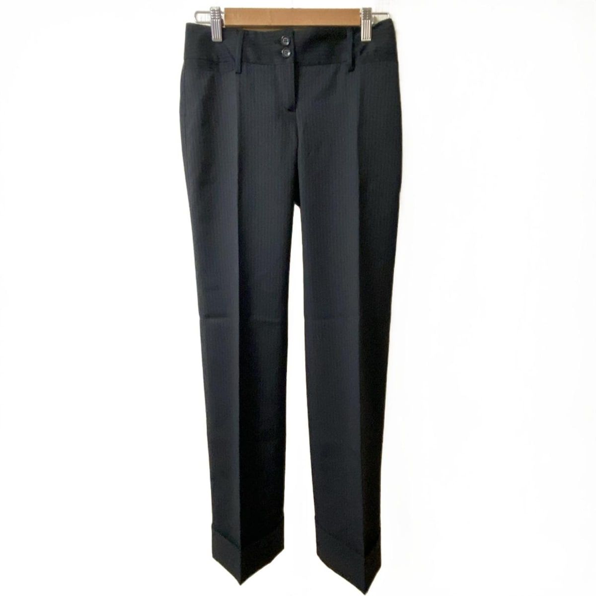 DOLCE-GABBANA ドルチェアンドガッバーナ パンツ サイズ36 S レディース - ダークネイビー×グレー フルレングス ストライプ