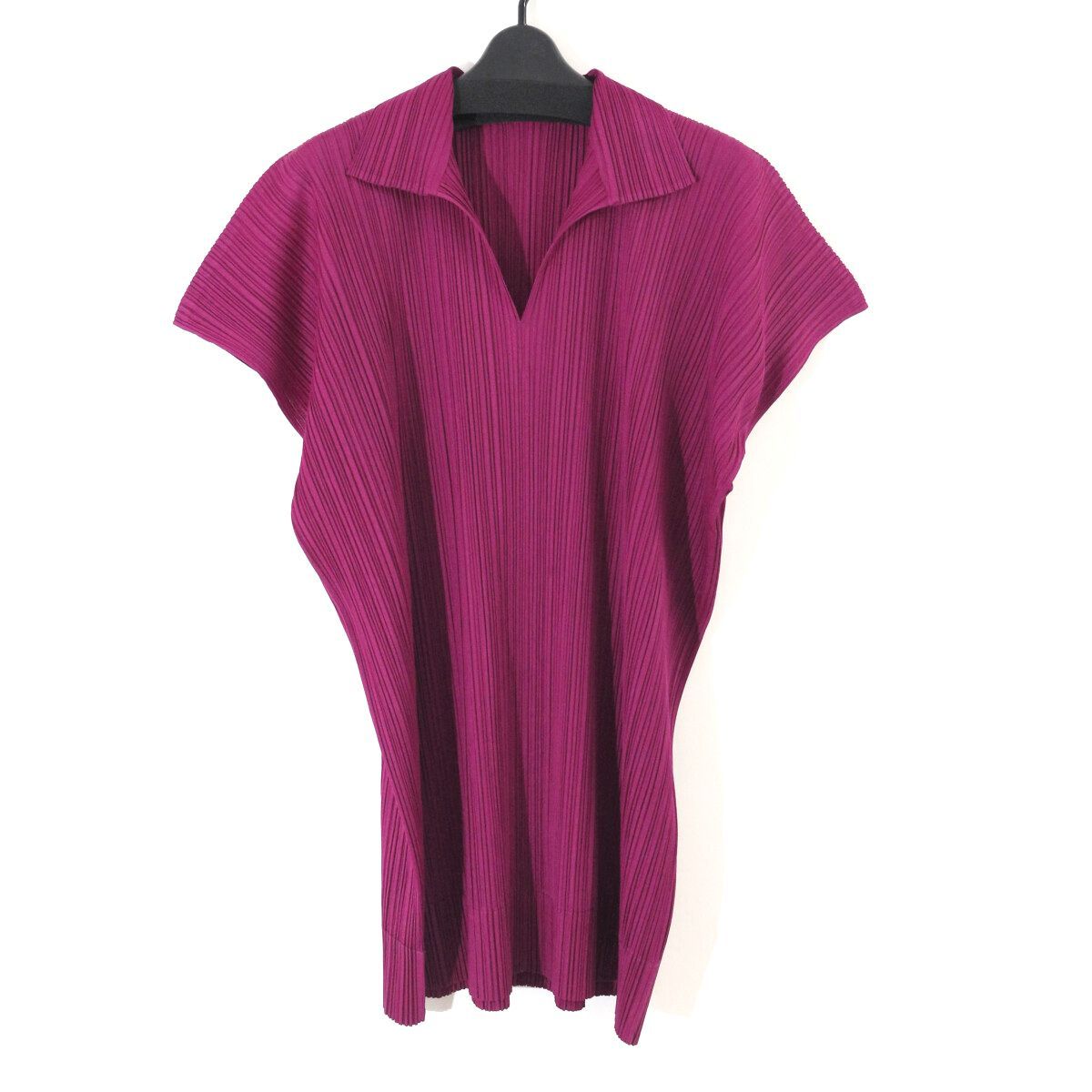 PLEATS PLEASE ISSEY MIYAKE プリーツプリーズ イッセイミヤケ 09AW スキッパーネックバックスリットプリーツチュニック 3 PP93-JK165