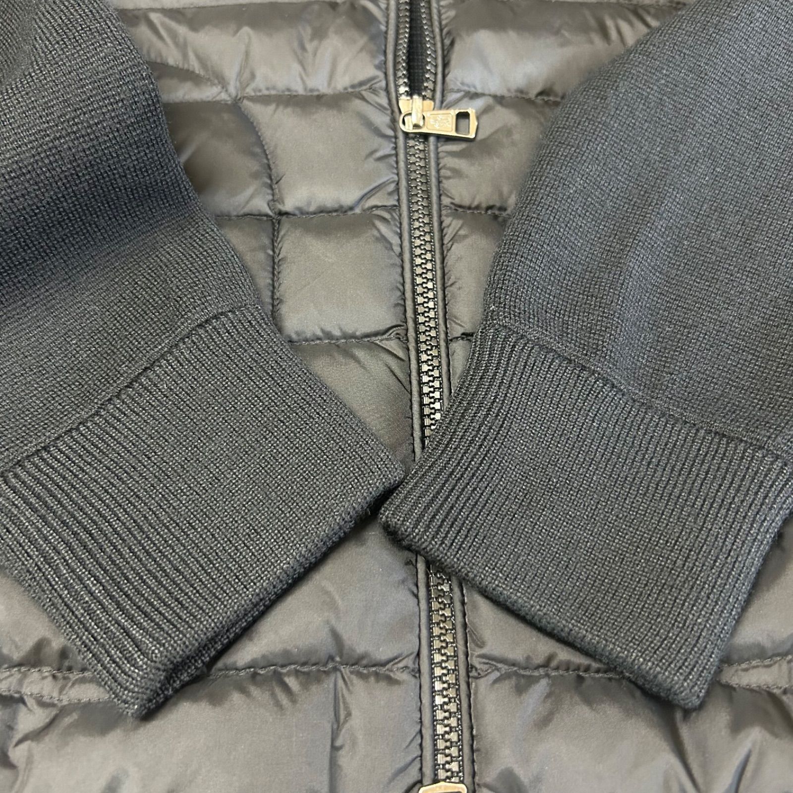 MONCLER（モンクレール） ハイブリッド　ダウンニット sサイズ　超美品 極美品】 MONCLER モンクレールハイブリッドダウンニットジャケット黒S