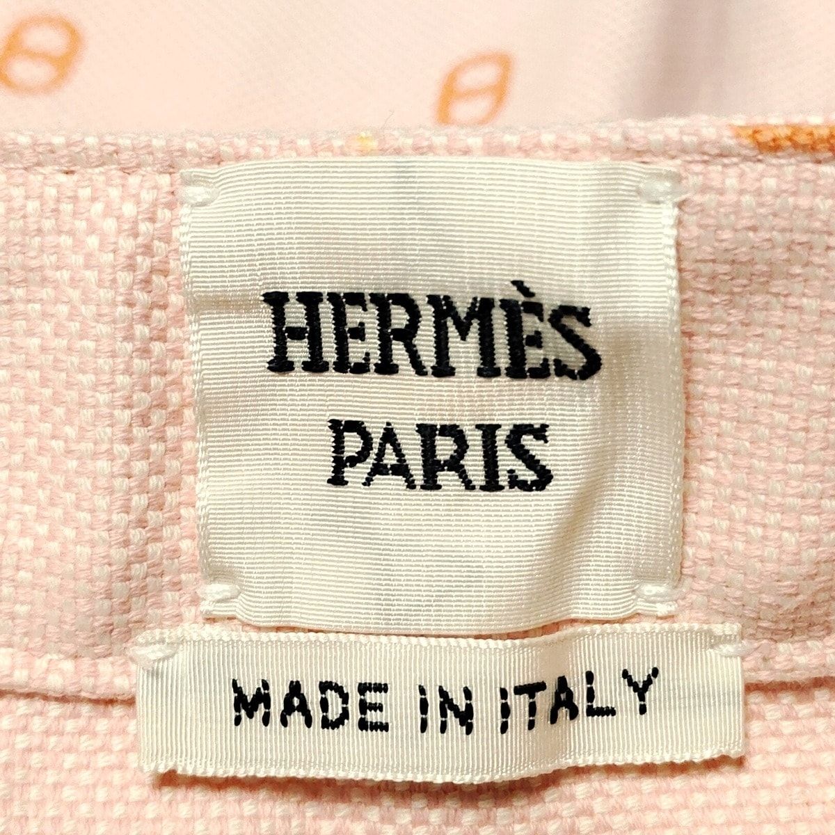 HERMES エルメス スカート サイズ36 S レディース - 3E0312D5 ライトピンク×オレンジ ひざ丈|シェーヌダンクル GULLKHAN_COM