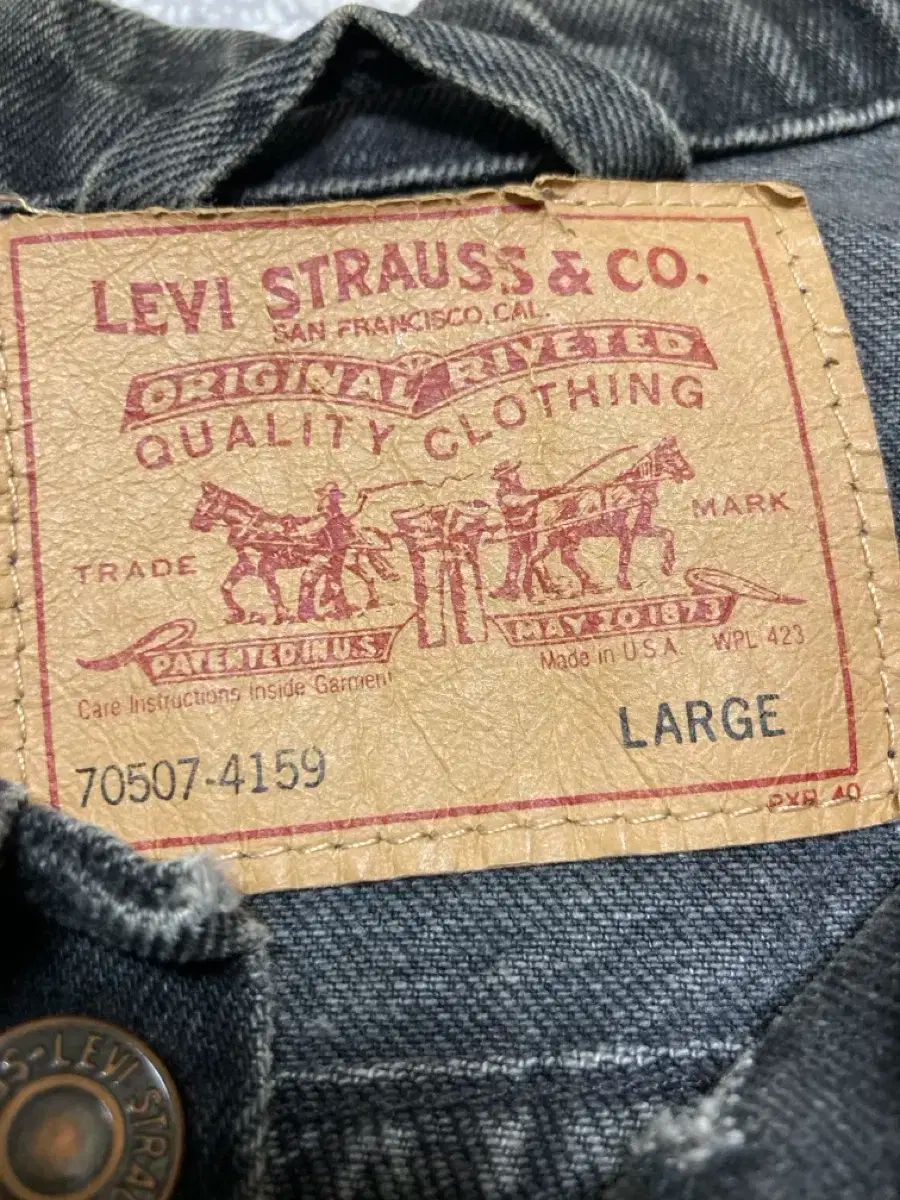 ヴィンテージ リーバイス 70507 4159 ジャケット ブラックデニム L