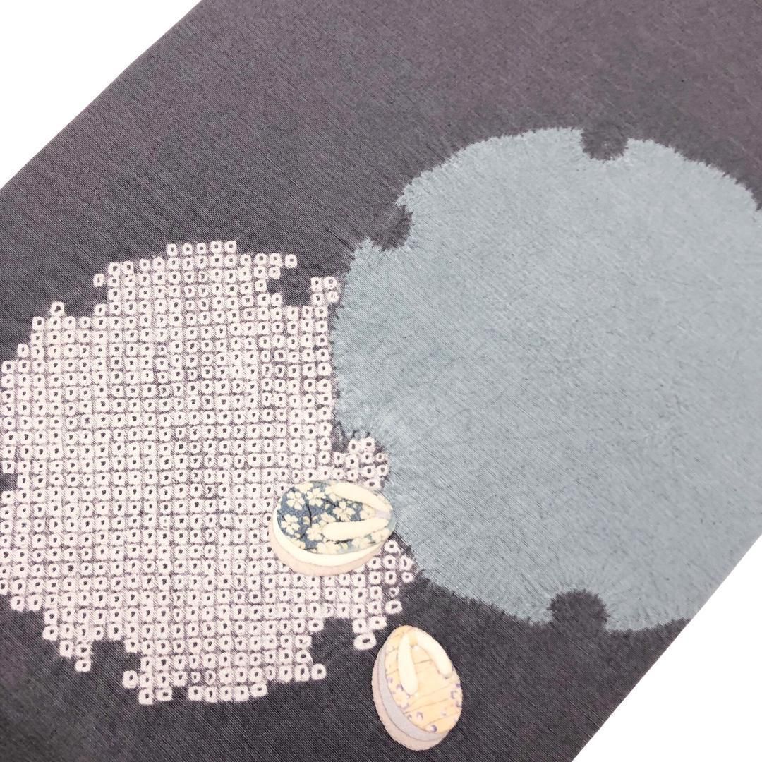 京袋帯 雪輪 こっぽり 絞り 今鶴羽色 O-5710