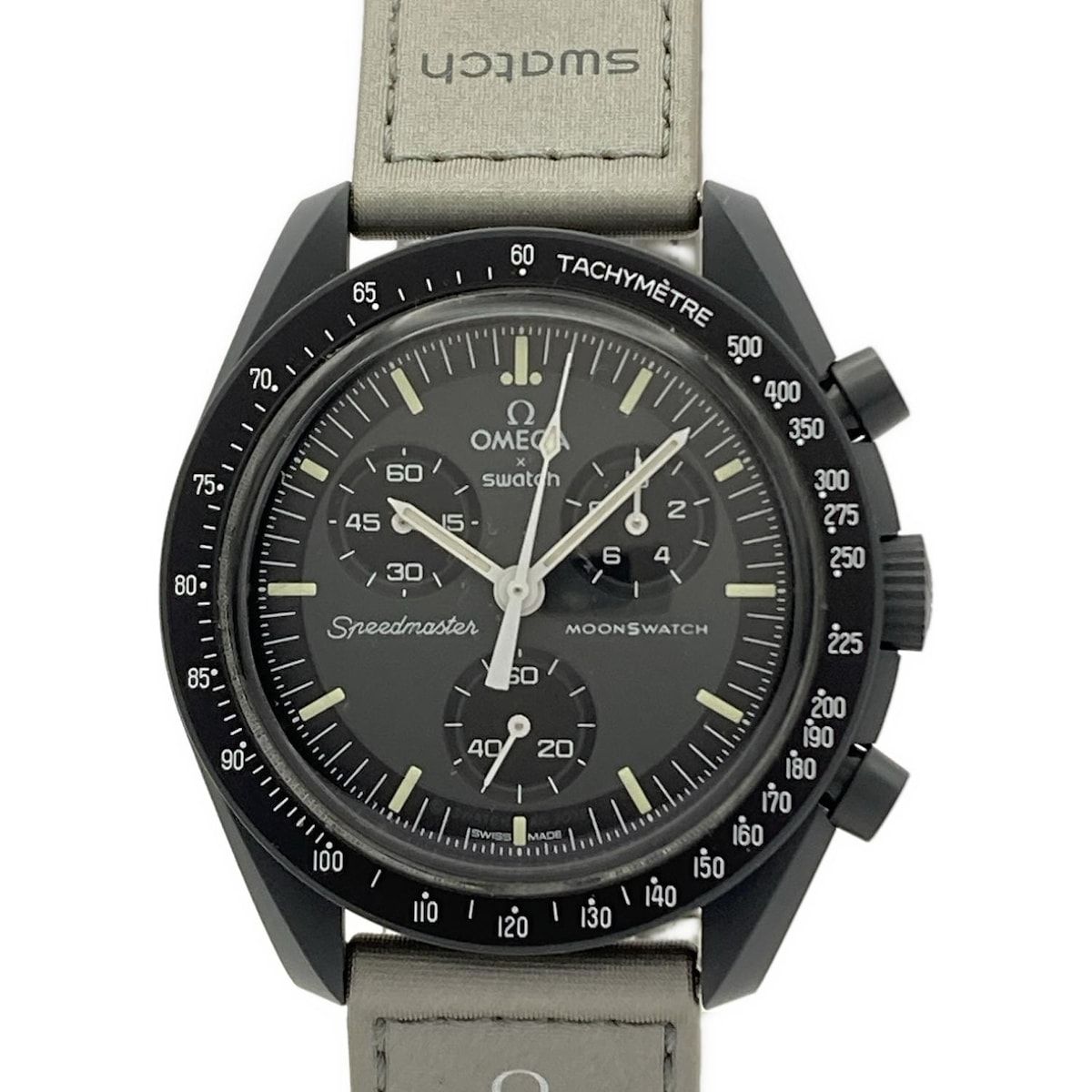 OMEGA オメガ 腕時計 BIOCERAMIC MOONSWATCH MISSION TO MERCURY SO33A100 ボーイズ クロノグラフ|SWATCHコラボ 黒