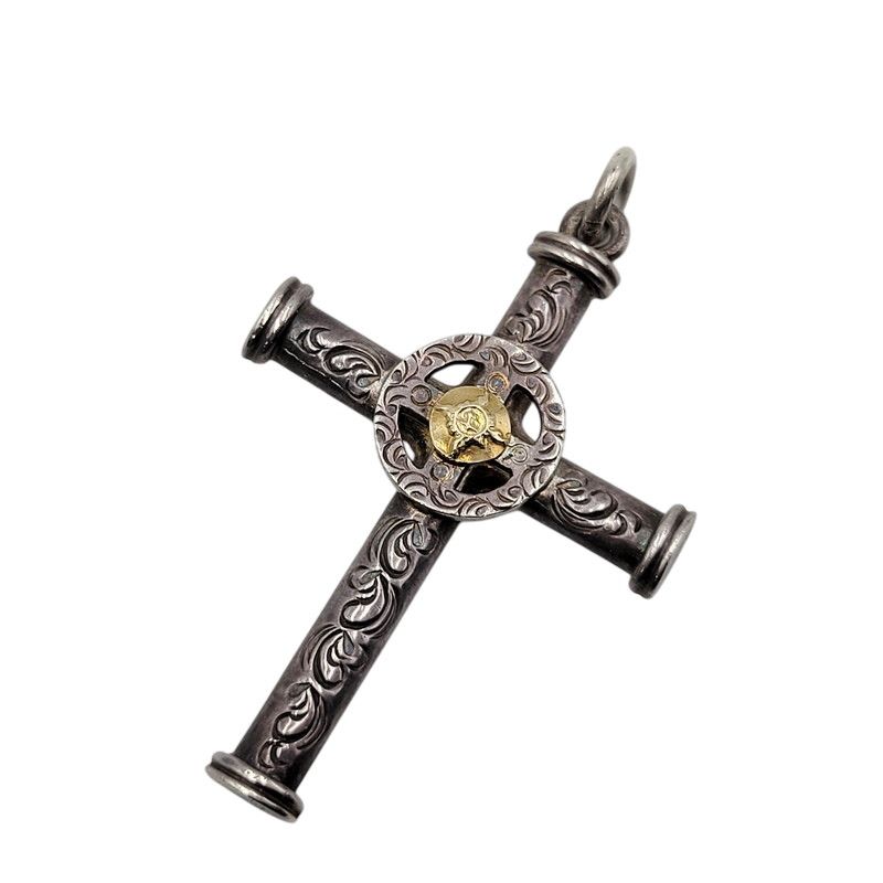 品 FIRST ARROW s ファーストアローズ SILVER×K18 WHEEL CROSS PENDANT TOP ホイール クロス ペンダントトップ アクセサリー 191-251106-as-14-izu