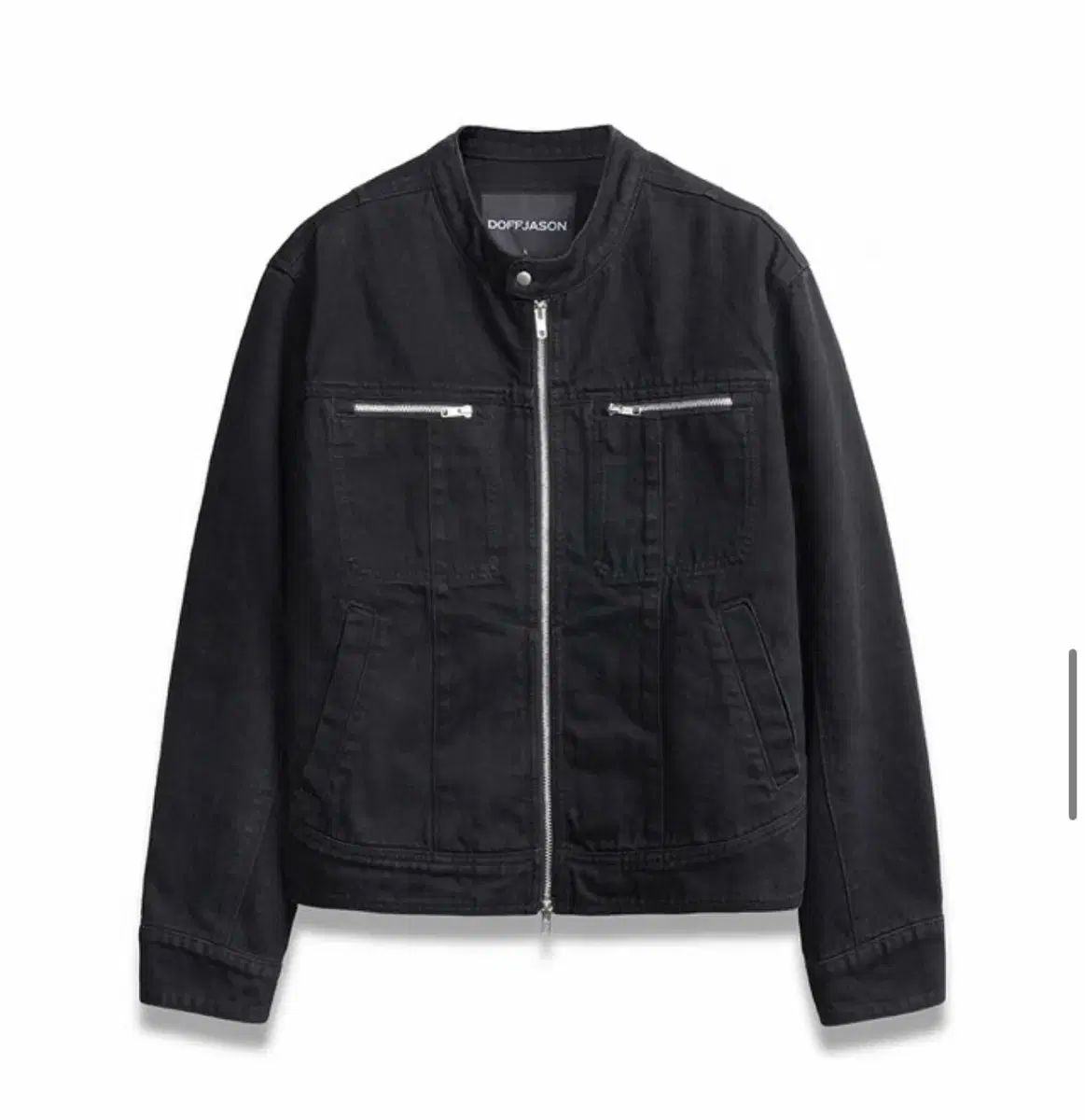 M ドフジェーソン デニム バイカー ジャケット ブラック