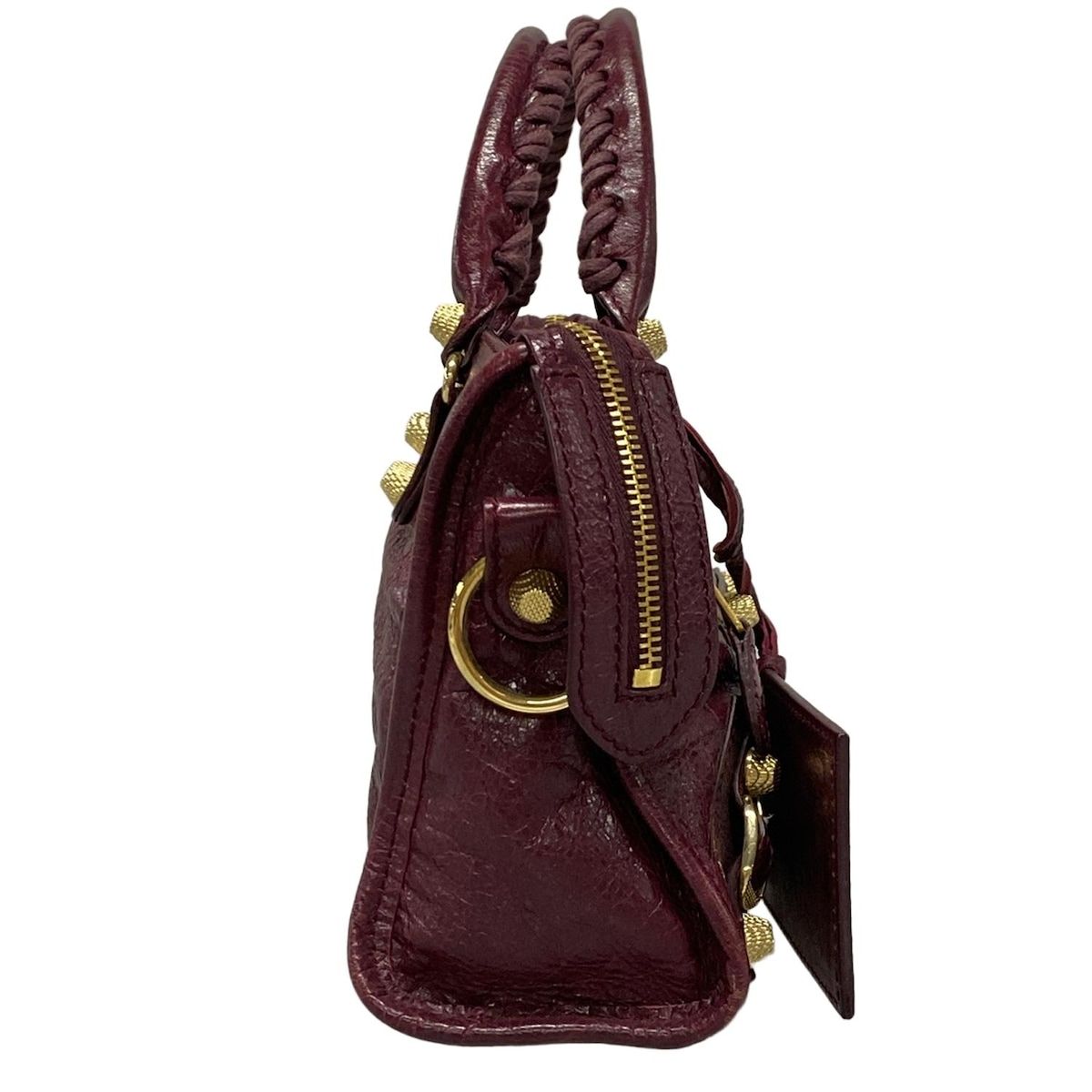 BALENCIAGA バレンシアガ ハンドバッグ ザ ジャイアントミニシティ 309544 パープル レザー