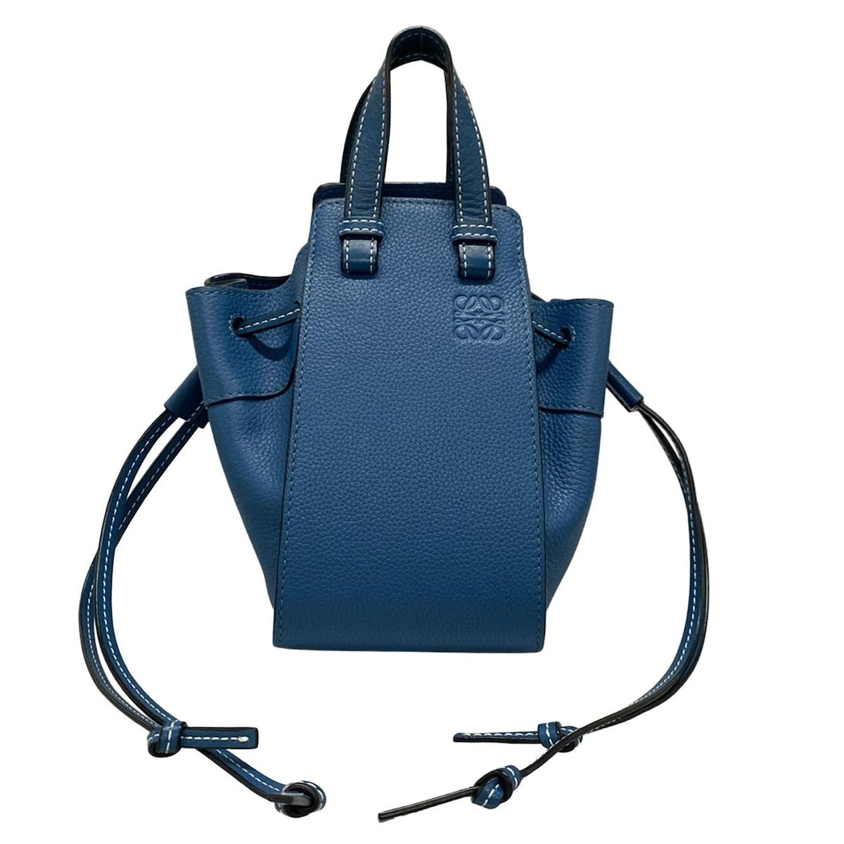 LOEWE ロエベ ハンドバッグ ハンモックドローストリングバッグミニ ブルー