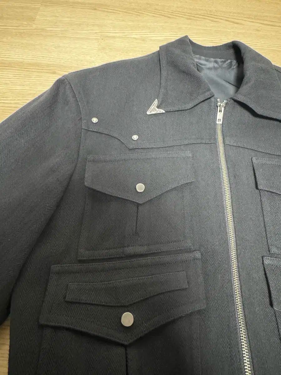 44 エルムード ポインター ヘリンボーン ウェスタン ブルゾン ジャケット KANDAIZUMI_COM