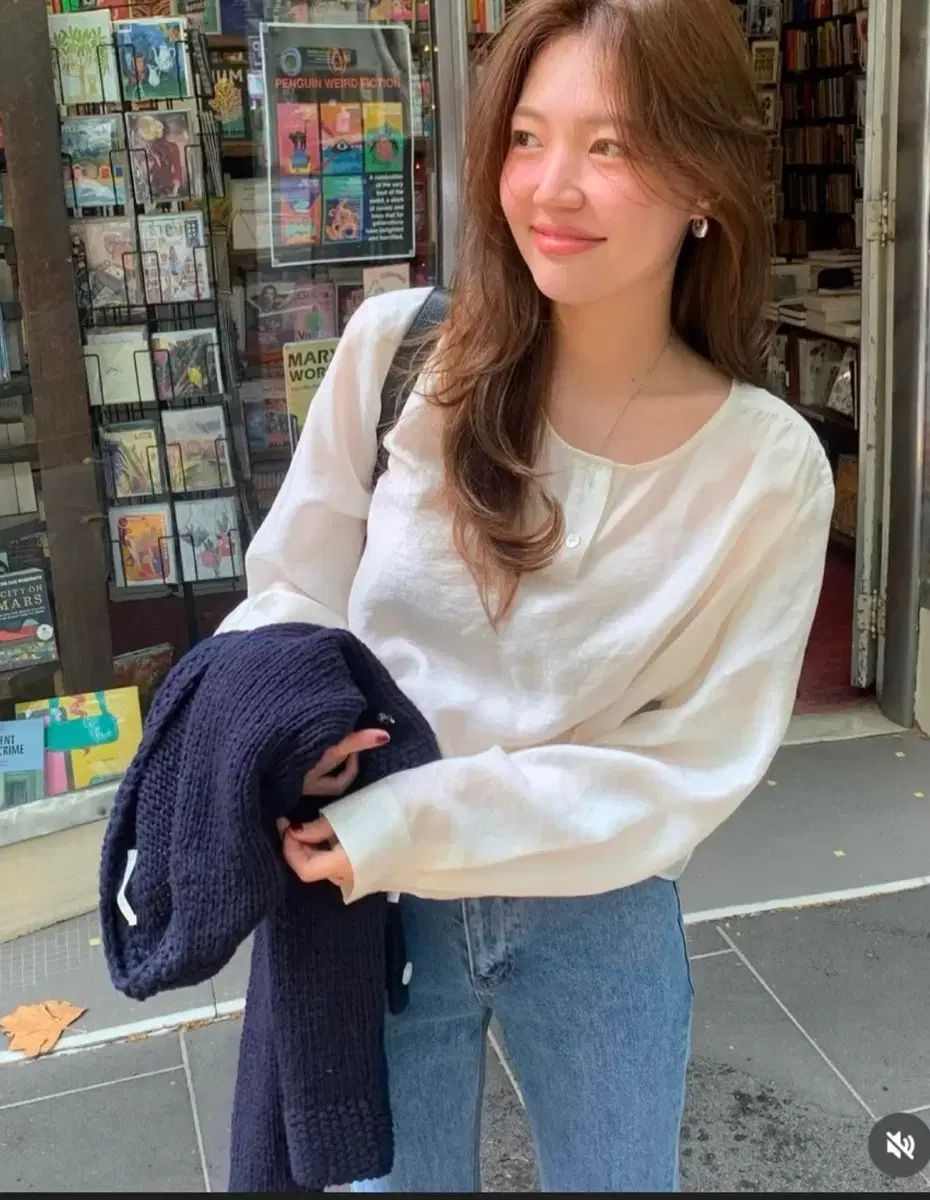 TANNAT ヘンリーネック ボタン ブラウス T|T Henly neck button bl