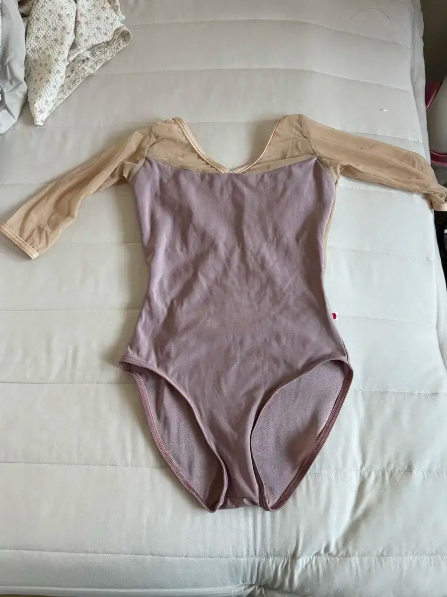 U.MiCO 麻チュールメッシュ ハーフ レオタード S バレエ