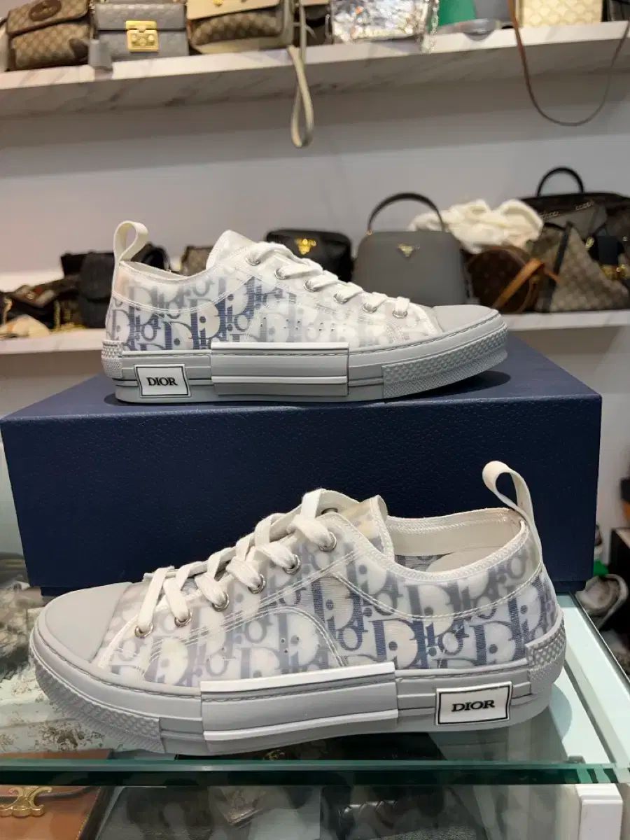 40 Dior B23 オブリーク ブルー グレー メンズ スニーカー ほぼ