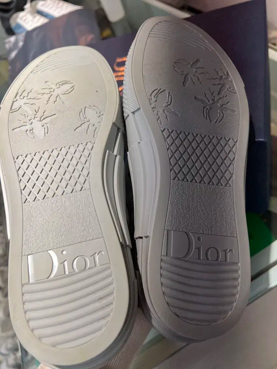 40 Dior B 23 オブリーク ブルー グレー メンズ スニーカー ほぼ