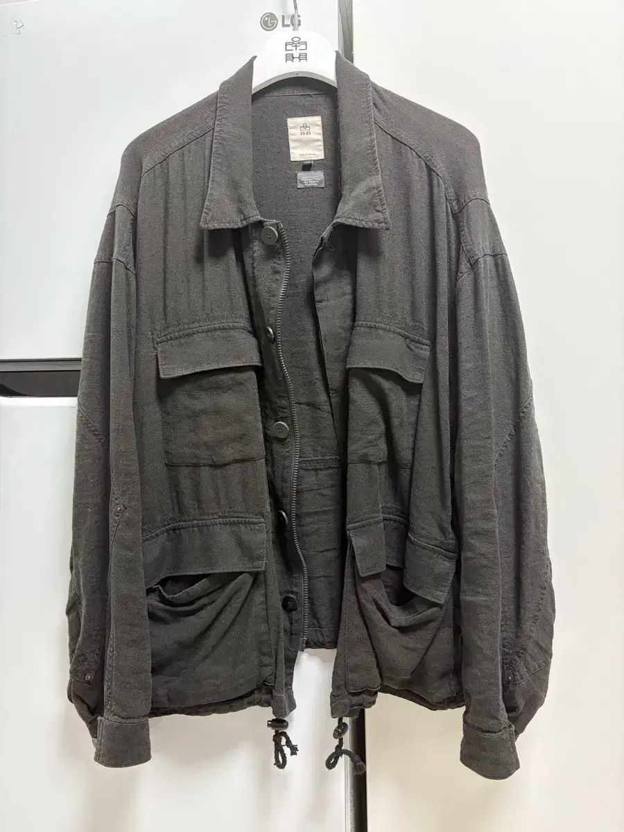4 初版ポリテルリネンフィールドジャケット ウォッシュドブラック