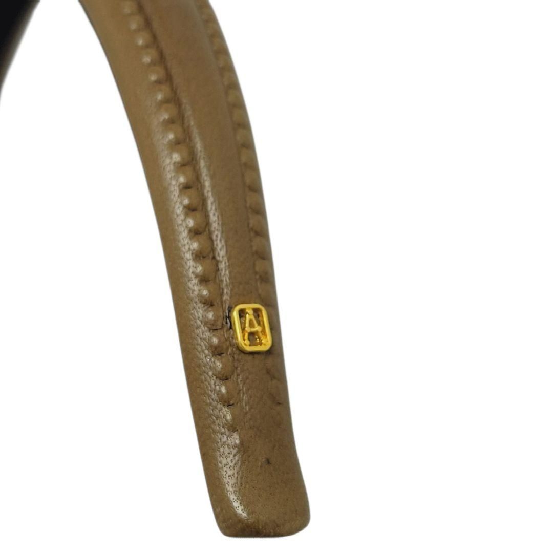 アレクサンドルドゥパリ カチューシャ レザー ベロア ブラウン DECORATOM_COM_BR