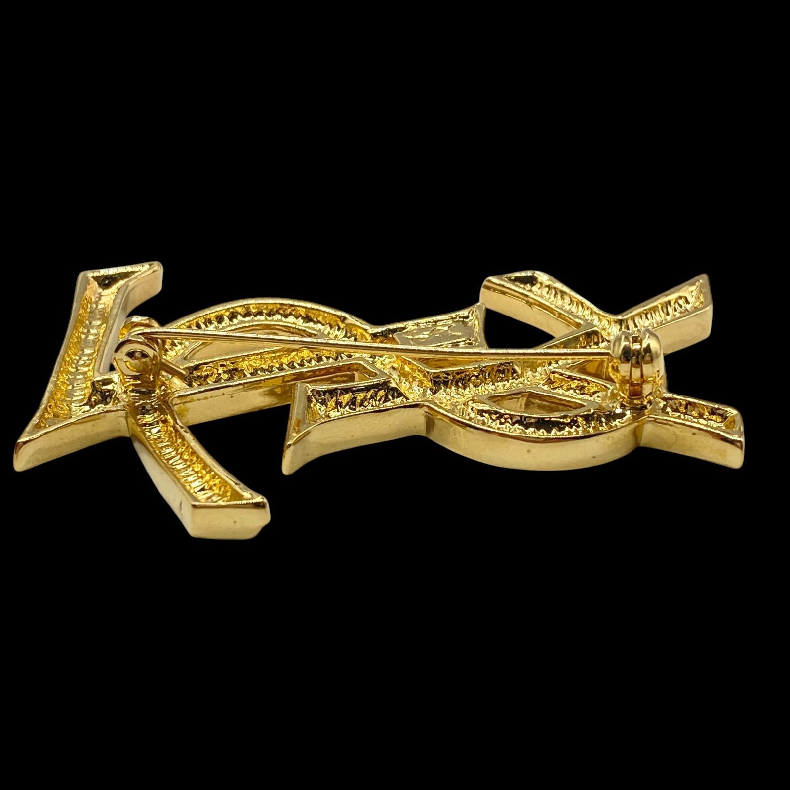 希少 Yves Saint Lauren イヴサンローラン YSL カサンドラ ロゴ