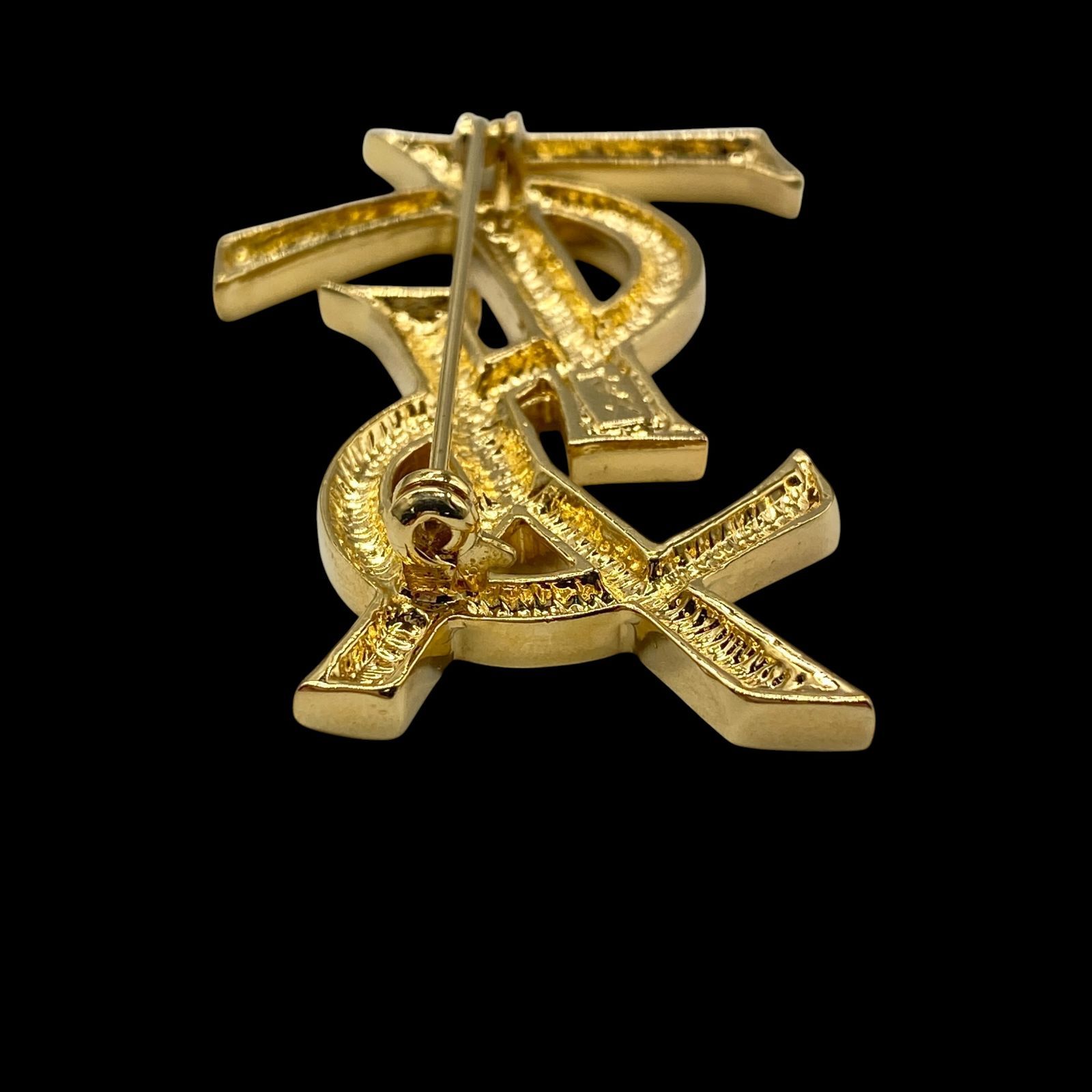 希少 Yves Saint Lauren イヴサンローラン YSL カサンドラ ロゴ