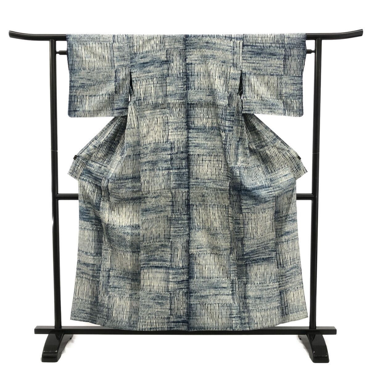 小紋|単衣|藍染|絞り| |仕立上がり|適応身長154～160㎝|11915