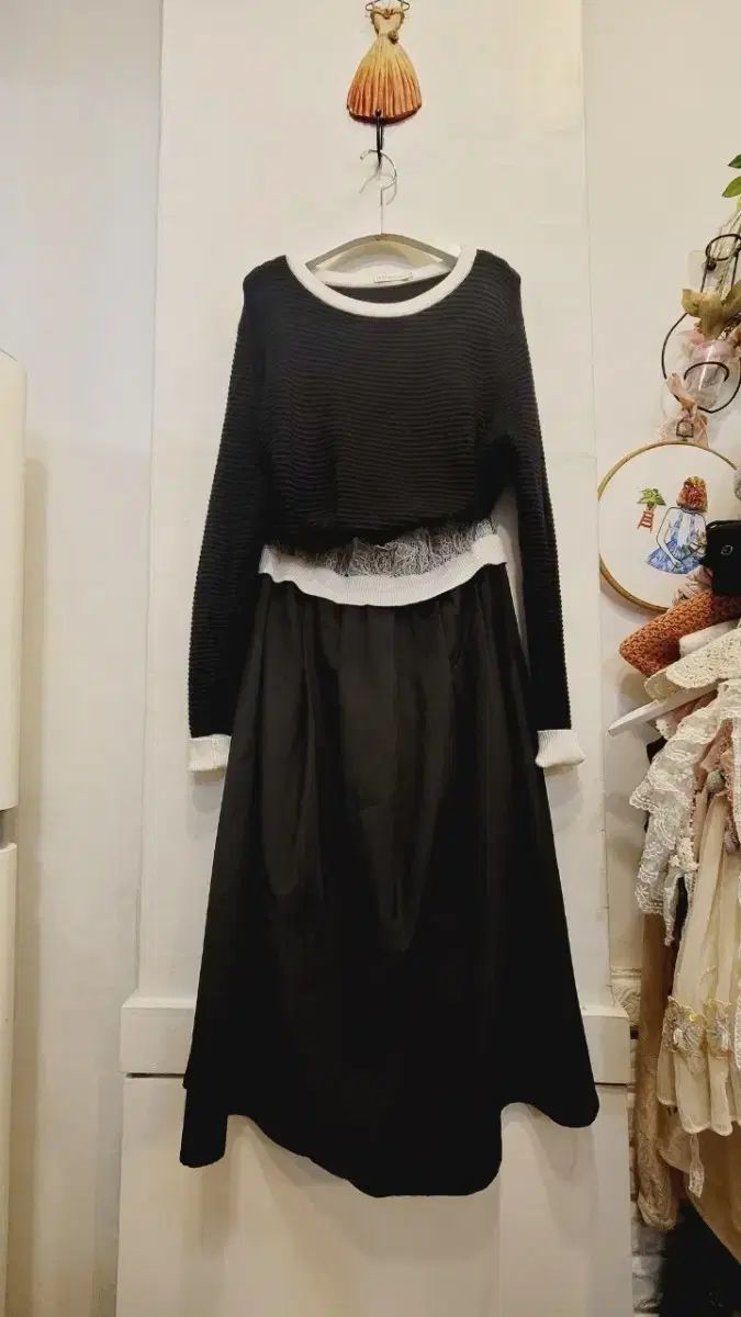 earth music ecology レースニットワンピース