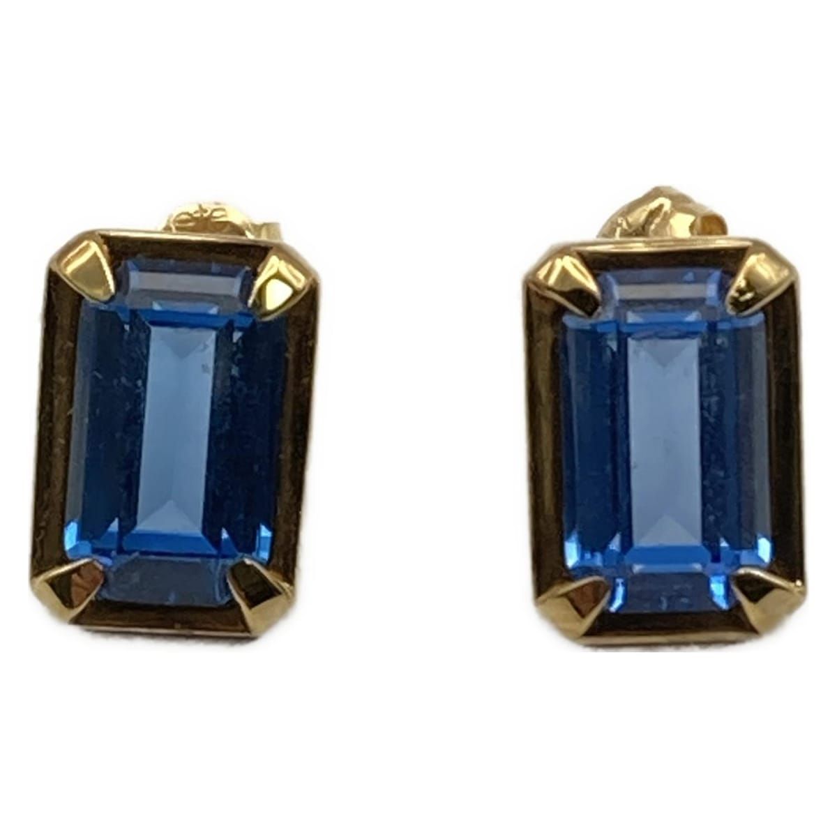 ete エテ ピアス - K18YG×ゴールド×ブルー