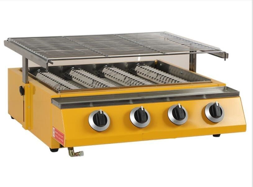 新入荷ガス焼肉器 焼肉器 ガスグリル 炉端焼 業務用 ガスコンロ バーベキュー卓上焼き鳥 BBQ 焼肉屋さ 肉祭り 天然ガス 4バーナー