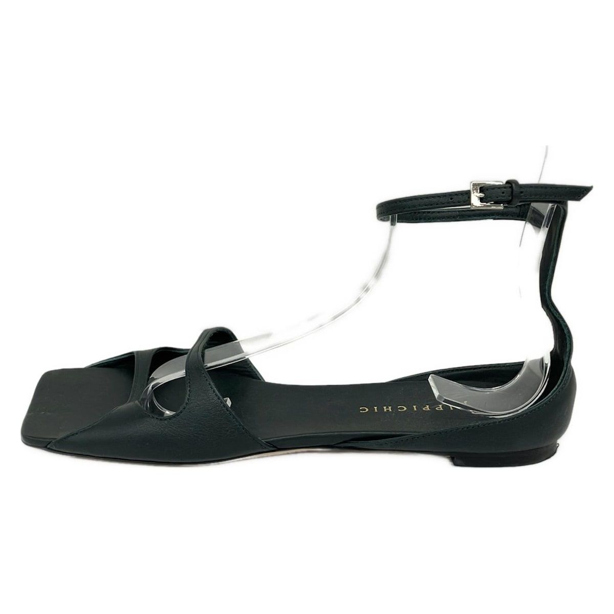 pippichic ピッピシック フラットシューズ 38 レディース - ダークグリーン レザー