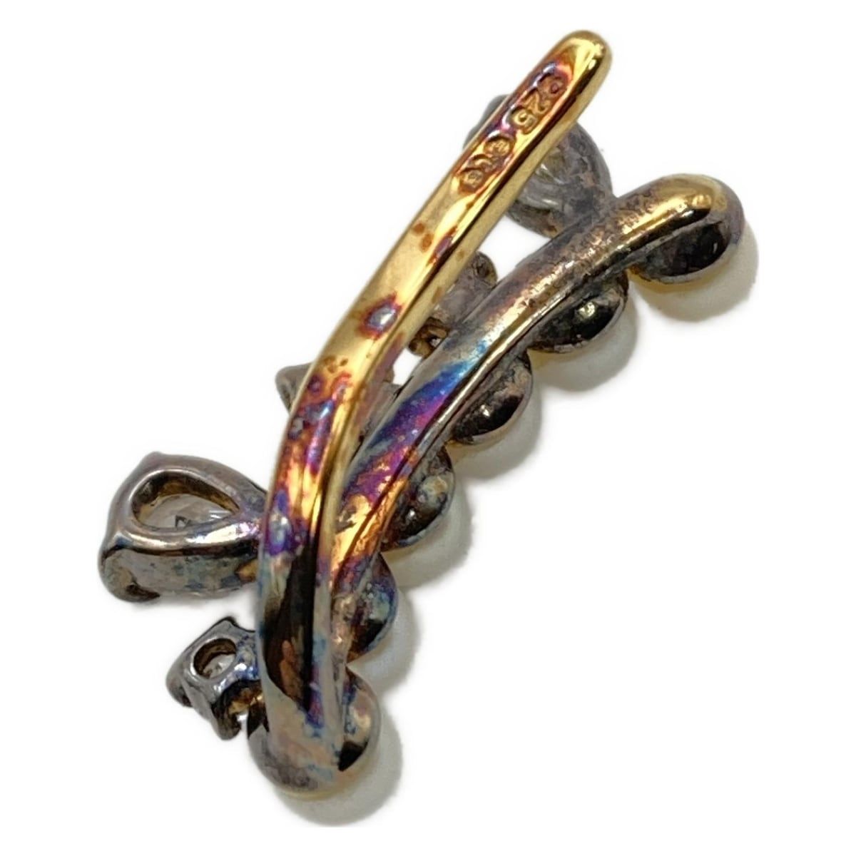 ete エテ イヤリング - パールホワイト×クリア イヤーカフ 片側