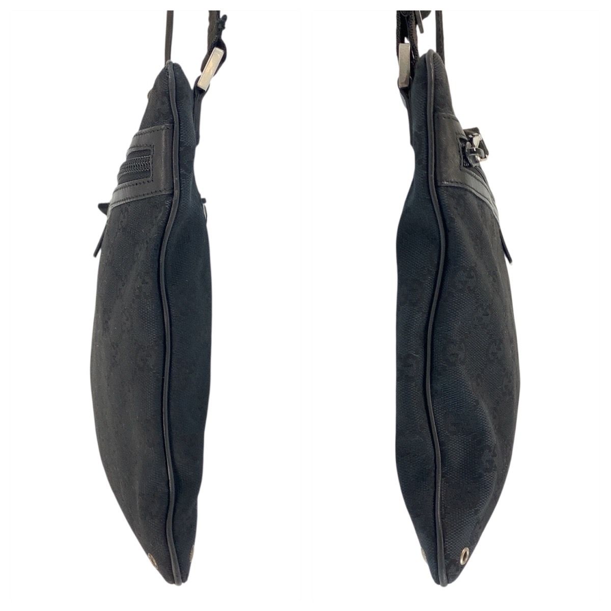 美品 GUCCI グッチ ブラック 黒 シルバー金具 GGキャンバス 90476