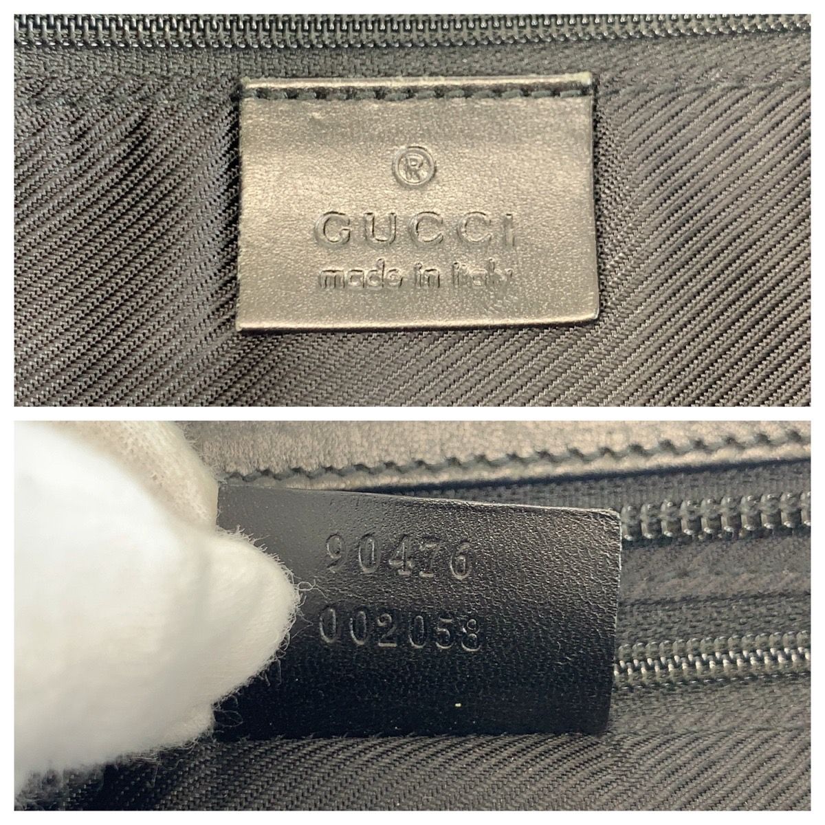 美品 GUCCI グッチ ブラック 黒 シルバー金具 GGキャンバス 90476