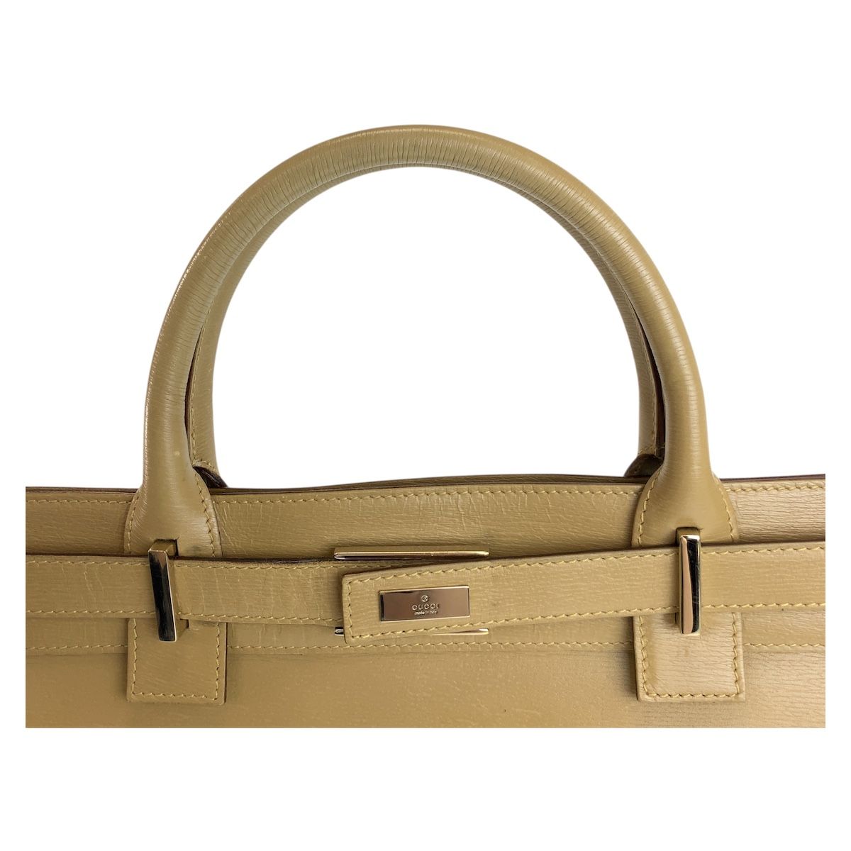 美品 GUCCI グッチ ベージュ ゴールド金具 レザー 002 1090 ビジネス
