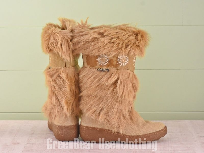 D 075 イタリア製 OSCAR SPORT ビンテージ エスキモーブーツ レディース 38 24 cm