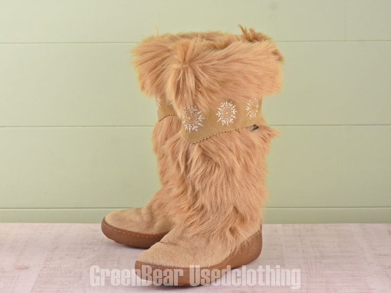 D075 イタリア製 OSCAR SPORT ビンテージ エスキモーブーツ レディース 38 24cm