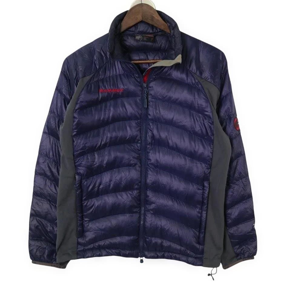 人気 MAMMUT マムート グラビティ ハイブリッド ダウンジャケット 紺 S メンズ 登山 トレッキング アウトドア パープル 750FP フェザー