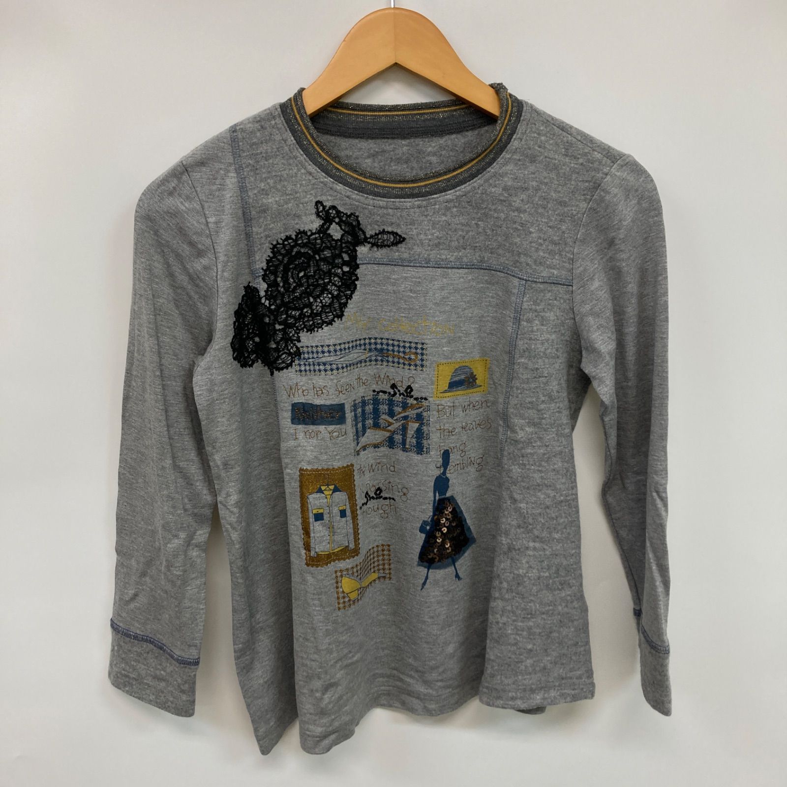 Rossa ロッサ トップス 長袖 シャツ グレー レディース 42サイズ CT2298