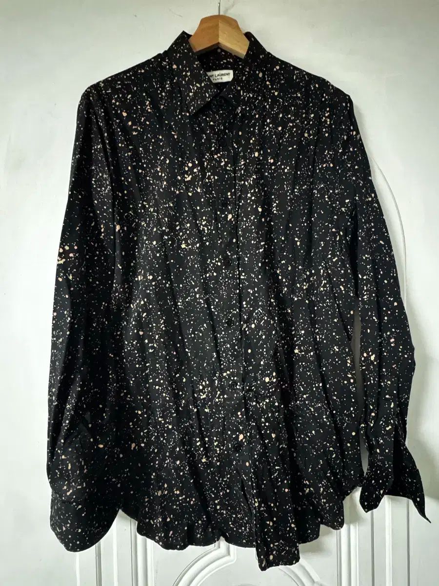 エディ サンローラン スプラッター シャツ 39 15 1|2 シャツ