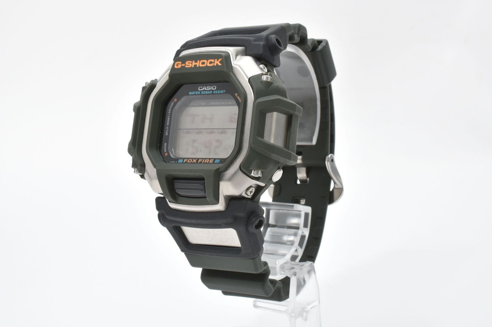 返品保証 上 CASIO カシオ G-SHOCK DW-8100-3 イーグル FOX FIRE ダークグリーン 動作品 腕時計 37251102