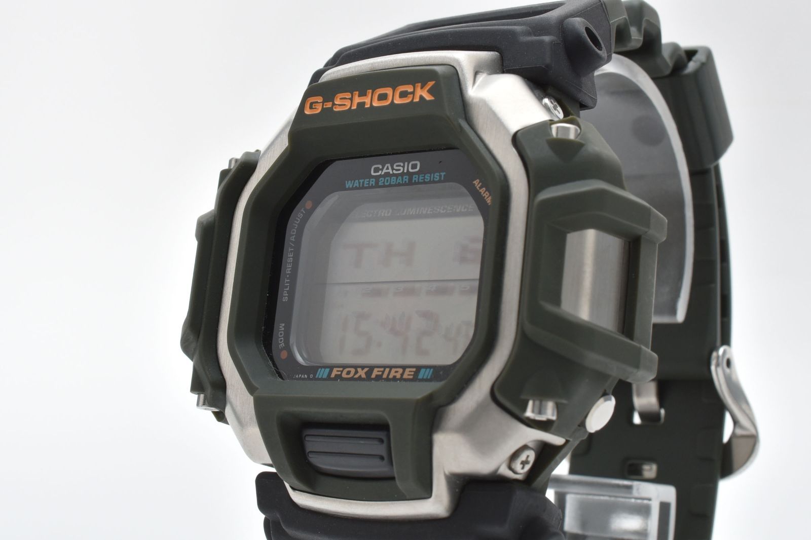 返品保証 上 CASIO カシオ G-SHOCK DW-8100-3 イーグル FOX FIRE ダークグリーン 動作品 腕時計 37251102