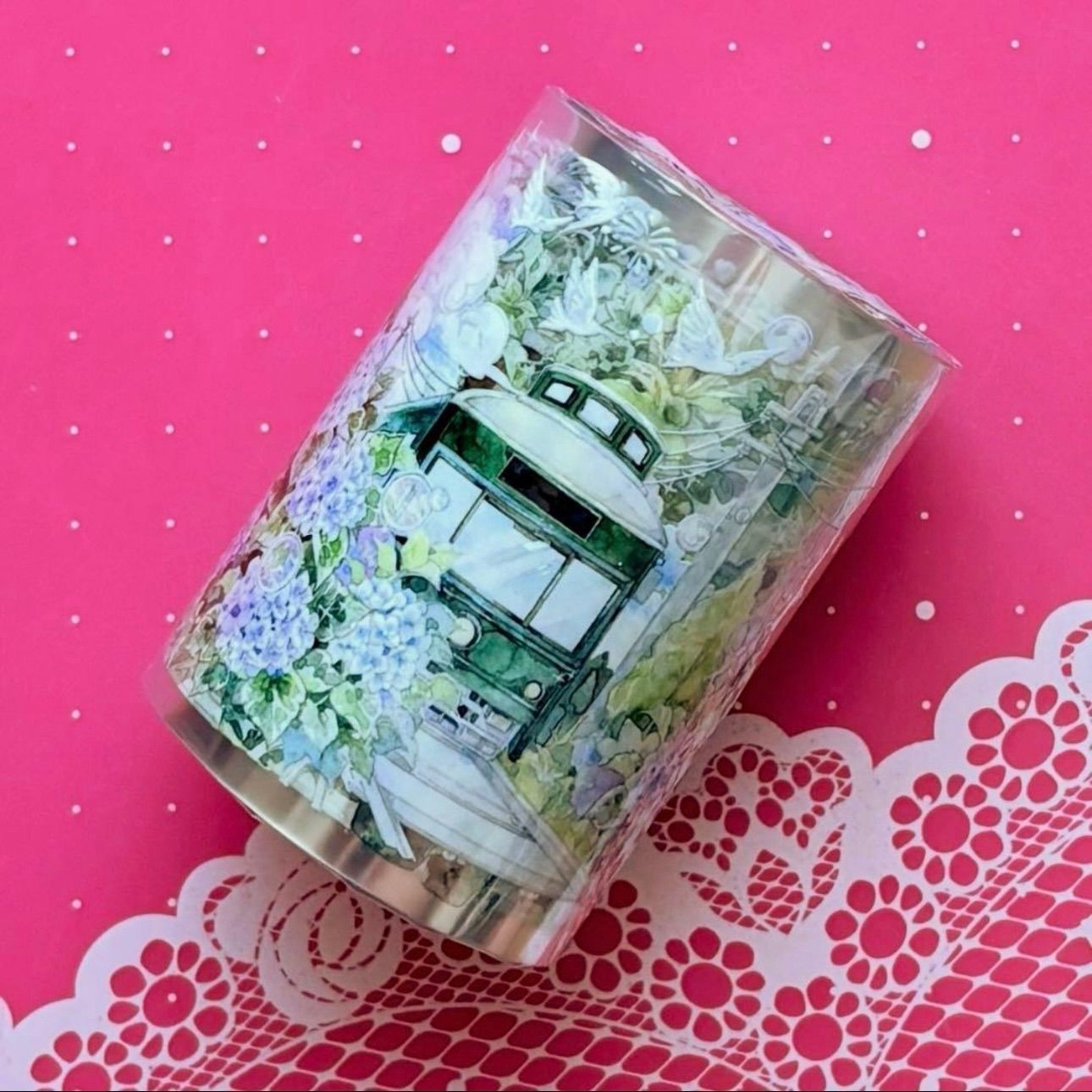 贝壳光 7cm×10m 夏日风物诗 海外マスキングテープ 海外マステ 朝顔