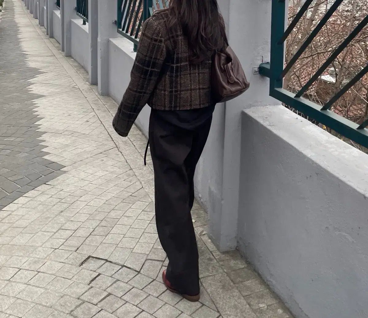 COS ウール スラックス ダークブラウン 34