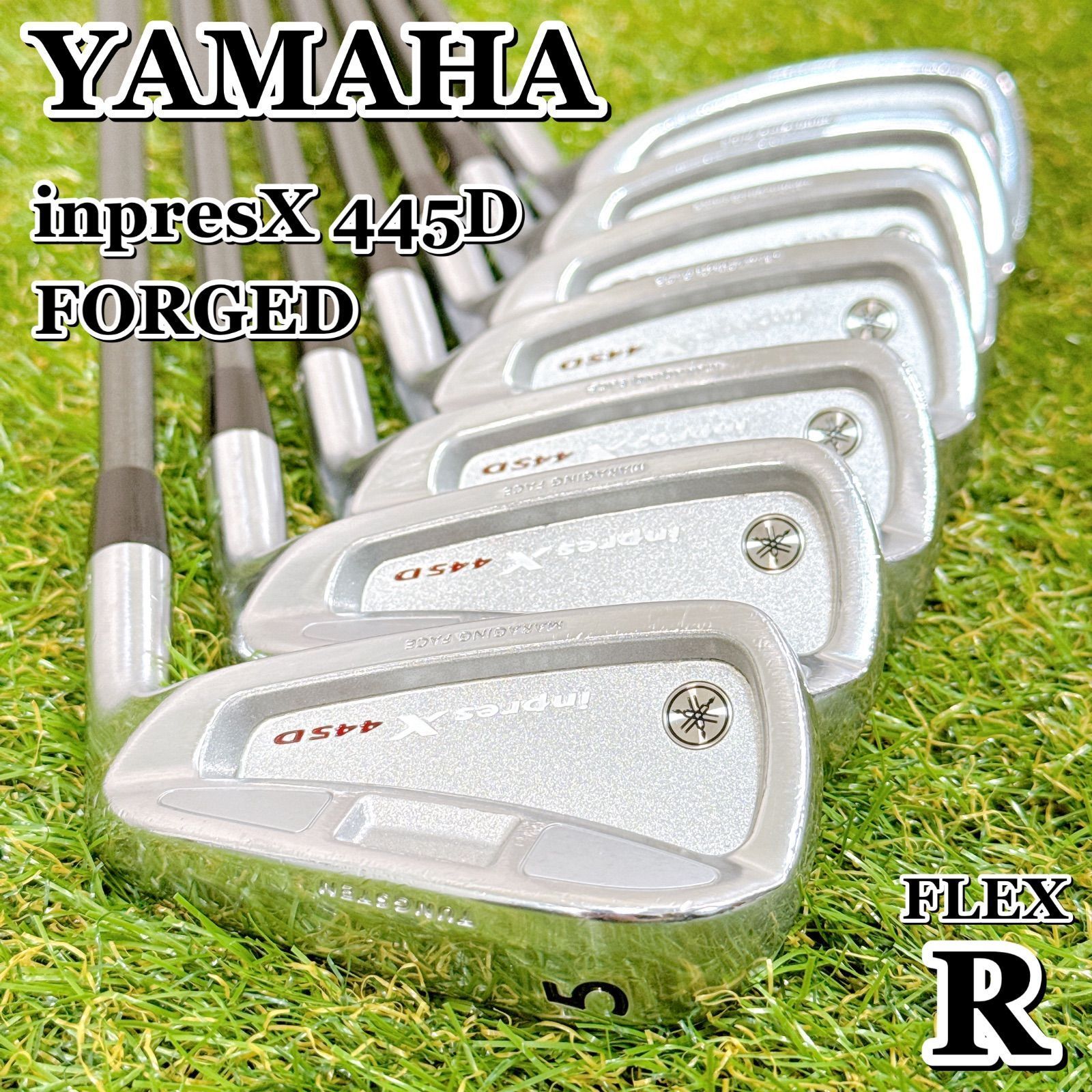 YAMAHA inpresX 445D FORGED ヤマハ インプレス フォージド 軟鉄鍛造 7本 フレックスR カーボン TX-506i メンズゴルフクラブ 男性 右利き K026